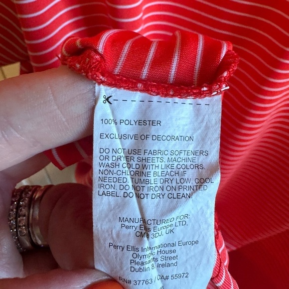 PGA Tour Orange White Striped Men’s Polo Shirt Sz XL - Picture 5 of 7